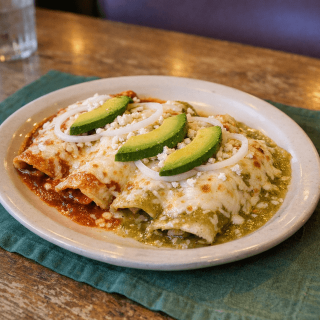 3 Enchiladas Gratinadas Rojas O Verdes