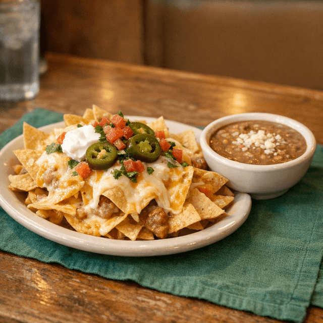 Nachos With Bean Dip